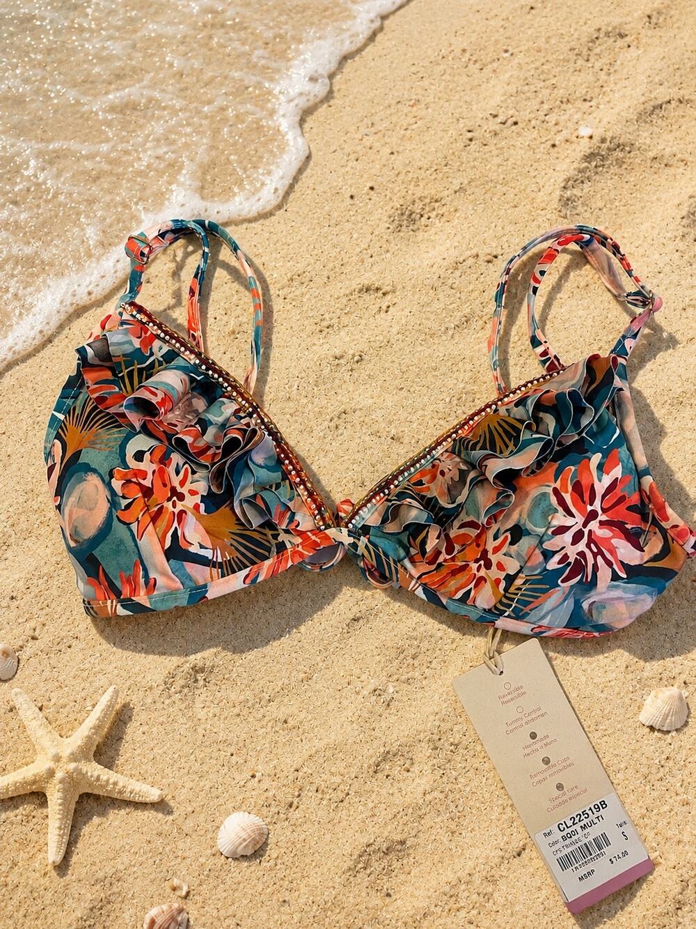COSITA LINDA Floral Reversible Bikini Top